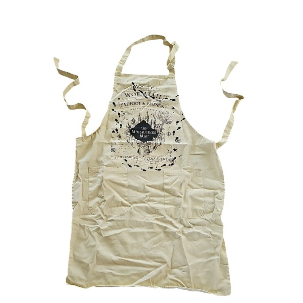 Harry Potter Marauders Map Apron Beige Cotton Ukonic Robe Factory One Size